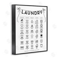 Lettered and Lined | Laundry Symbols with Ribbon Accent