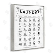 Lettered and Lined | Laundry Symbols with Ribbon Accent