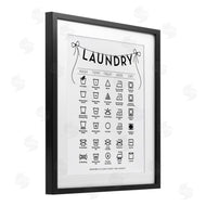 Lettered and Lined | Laundry Symbols with Ribbon Accent