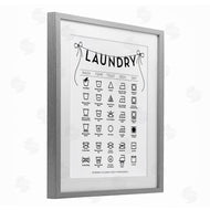 Lettered and Lined | Laundry Symbols with Ribbon Accent
