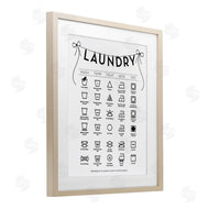Lettered and Lined | Laundry Symbols with Ribbon Accent