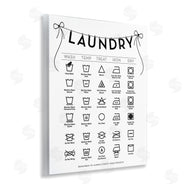 Lettered and Lined | Laundry Symbols with Ribbon Accent