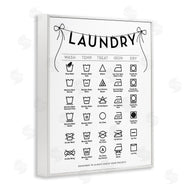 Lettered and Lined | Laundry Symbols with Ribbon Accent