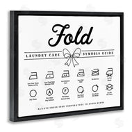 Lettered and Lined | Fold Laundry Symbols Bow Detail