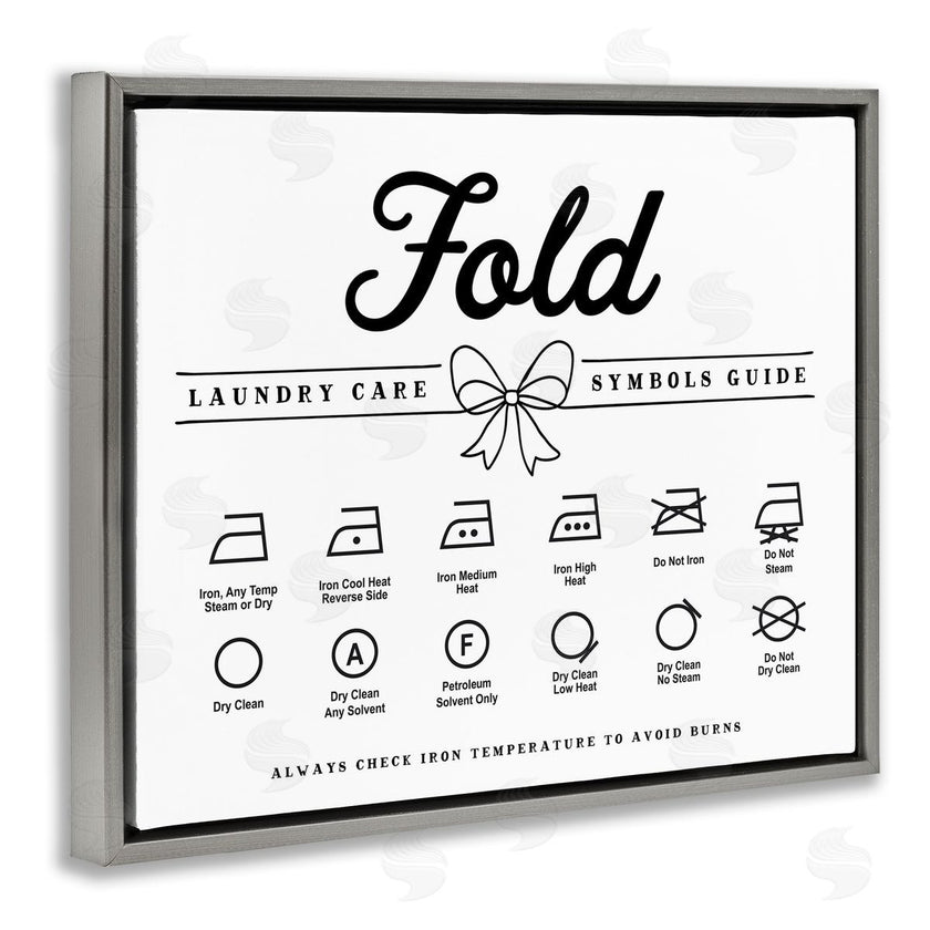 Lettered and Lined | Fold Laundry Symbols Bow Detail