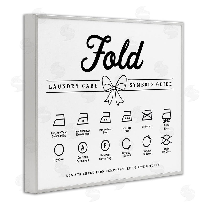 Lettered and Lined | Fold Laundry Symbols Bow Detail