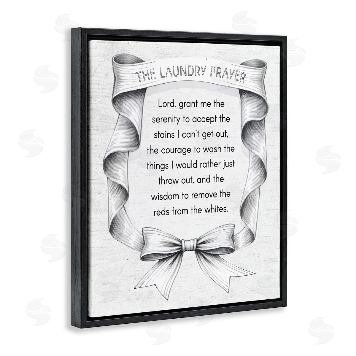 Lettered and Lined Vintage Ribbon Laundry Prayer Canvas Wall Art Print