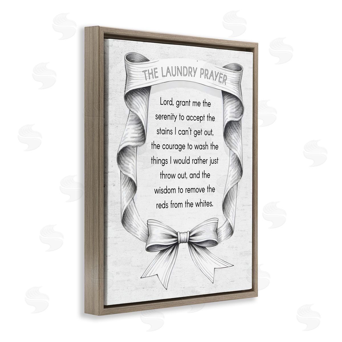 Lettered and Lined Vintage Ribbon Laundry Prayer Canvas Wall Art Print