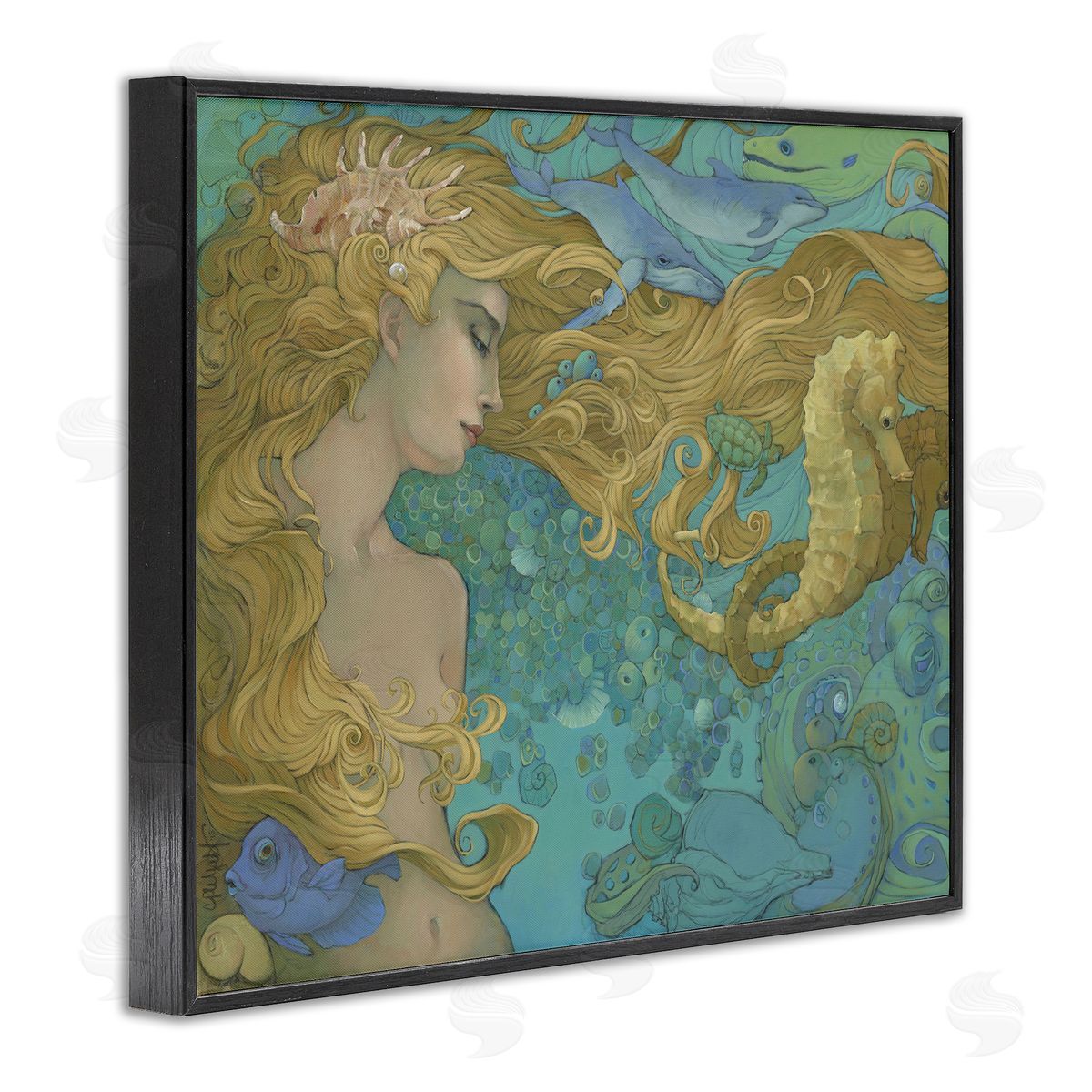 Christina P. Wyatt Mother Ocean Mermaid Portrait Canvas Wall Art Print
