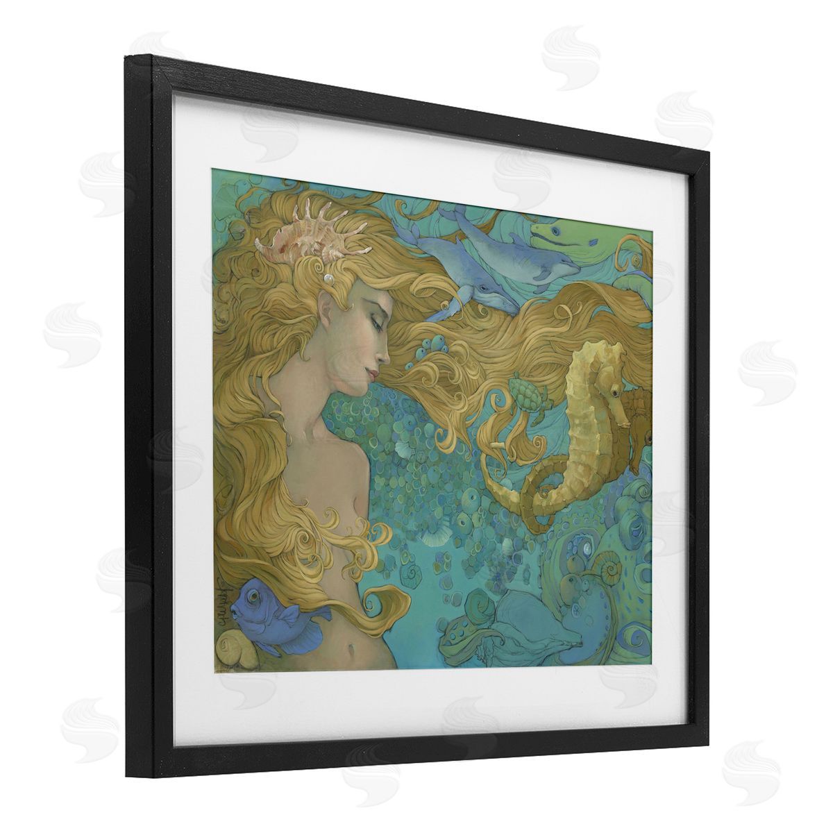 Christina P. Wyatt Mother Ocean Mermaid Portrait Canvas Wall Art Print