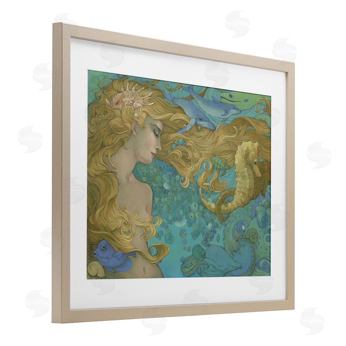 Christina P. Wyatt Mother Ocean Mermaid Portrait Canvas Wall Art Print