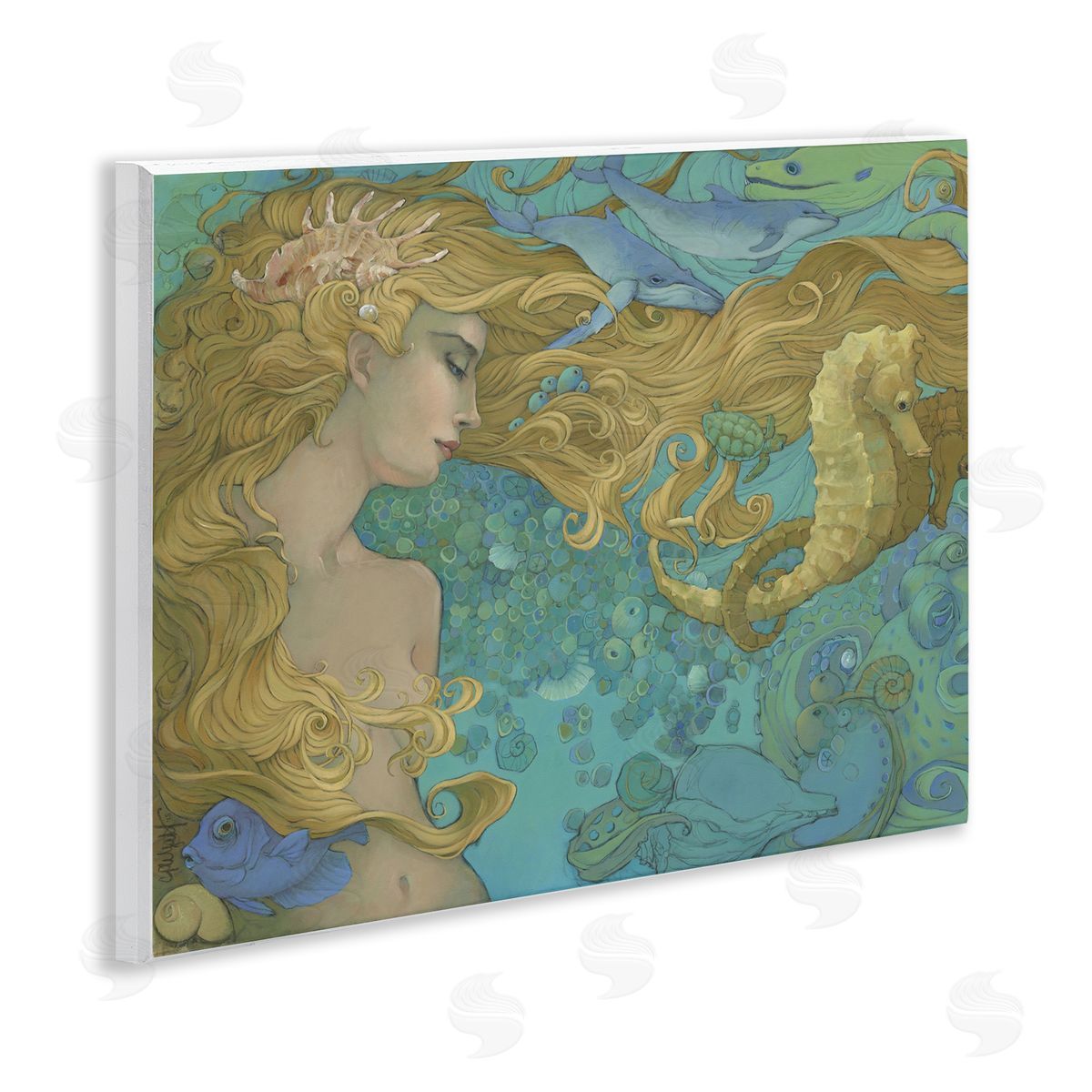 Christina P. Wyatt Mother Ocean Mermaid Portrait Canvas Wall Art Print