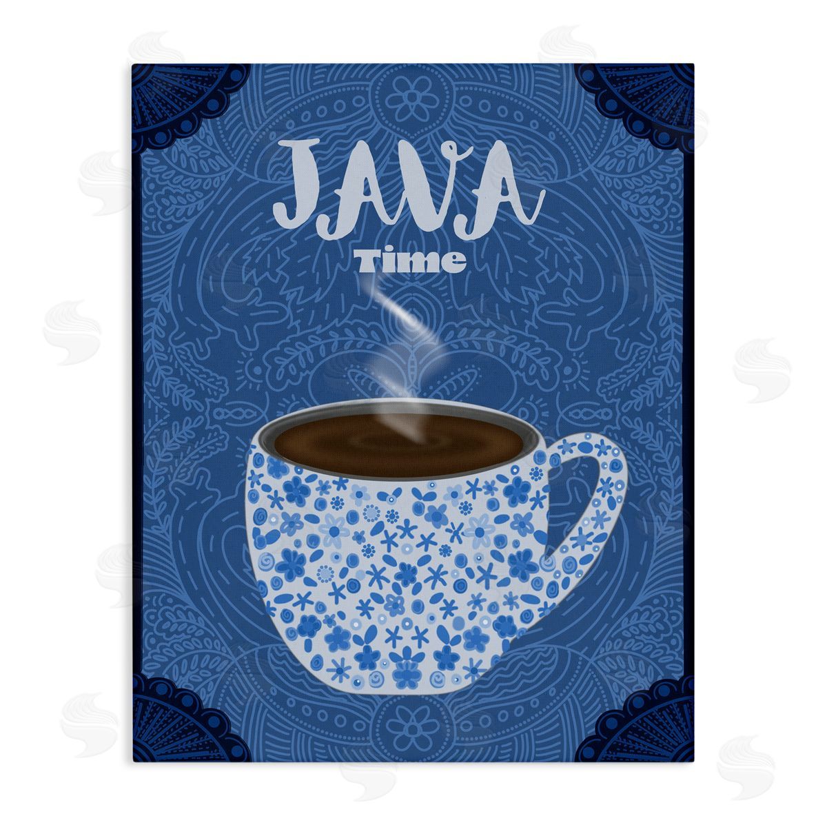 Lori Mosley Java Time Blue Coffee Mug Canvas Wall Art Print