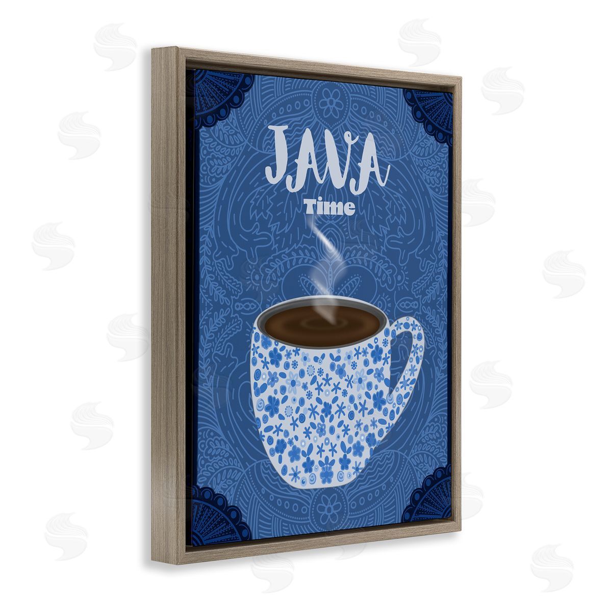 Lori Mosley Java Time Blue Coffee Mug Canvas Wall Art Print