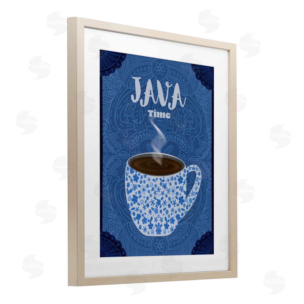Lori Mosley Java Time Blue Coffee Mug Canvas Wall Art Print
