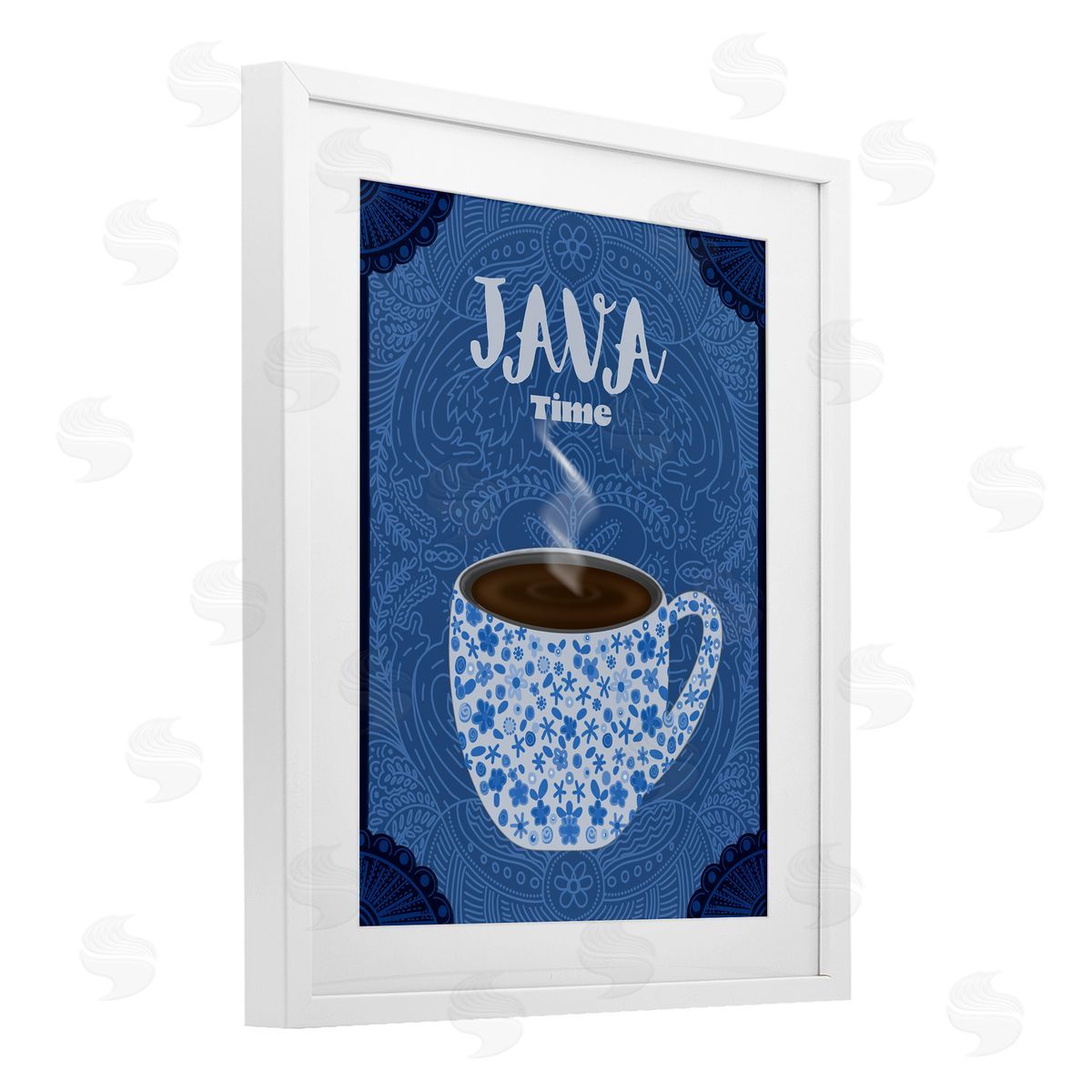 Lori Mosley Java Time Blue Coffee Mug Canvas Wall Art Print