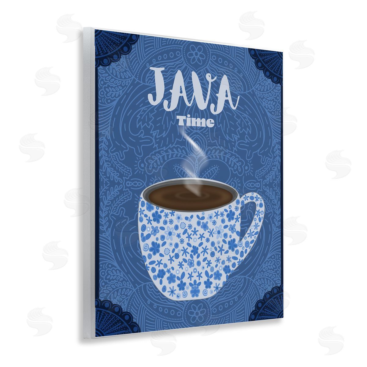 Lori Mosley Java Time Blue Coffee Mug Canvas Wall Art Print