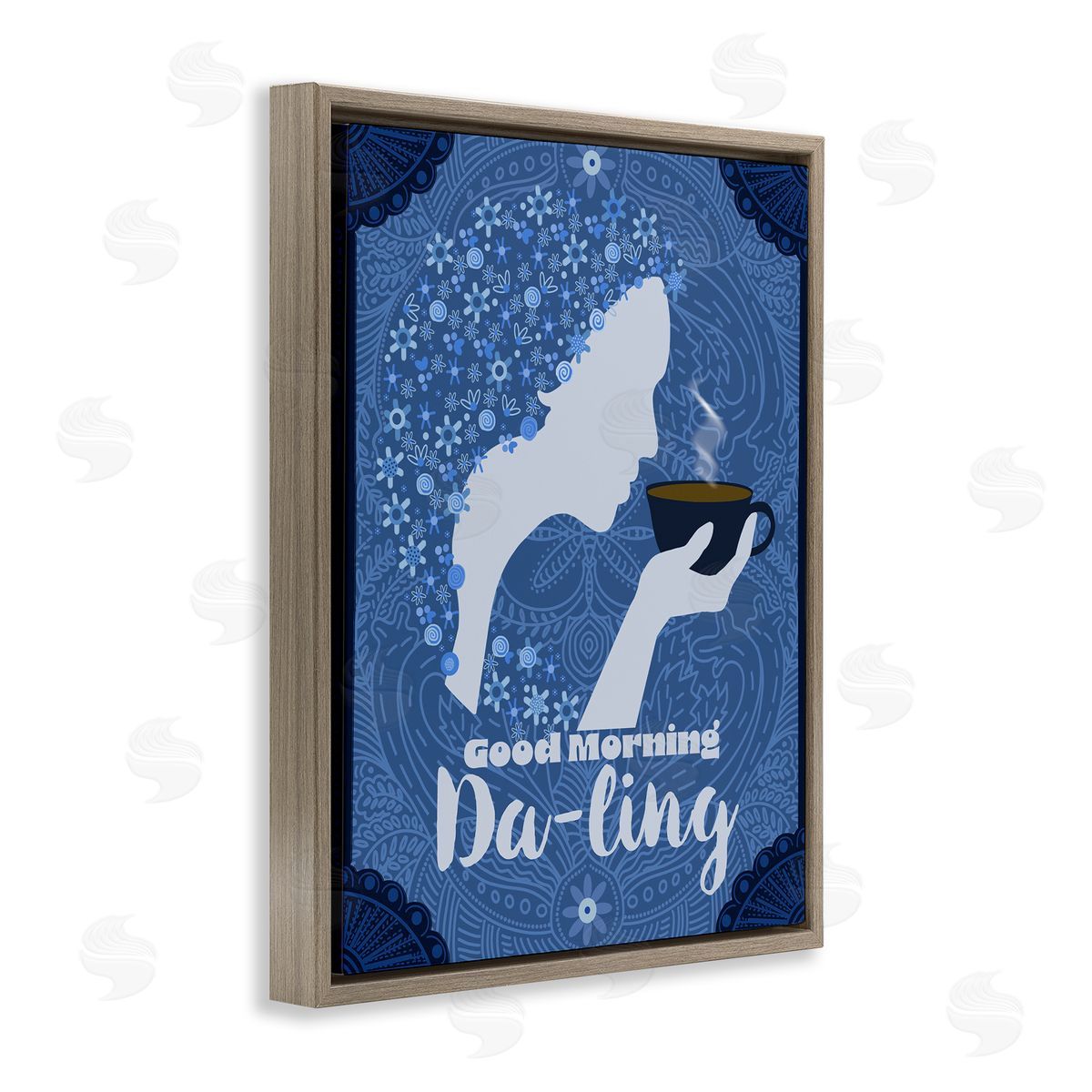 Lori Mosley Good Morning Da-ling Coffee Canvas Wall Art Print