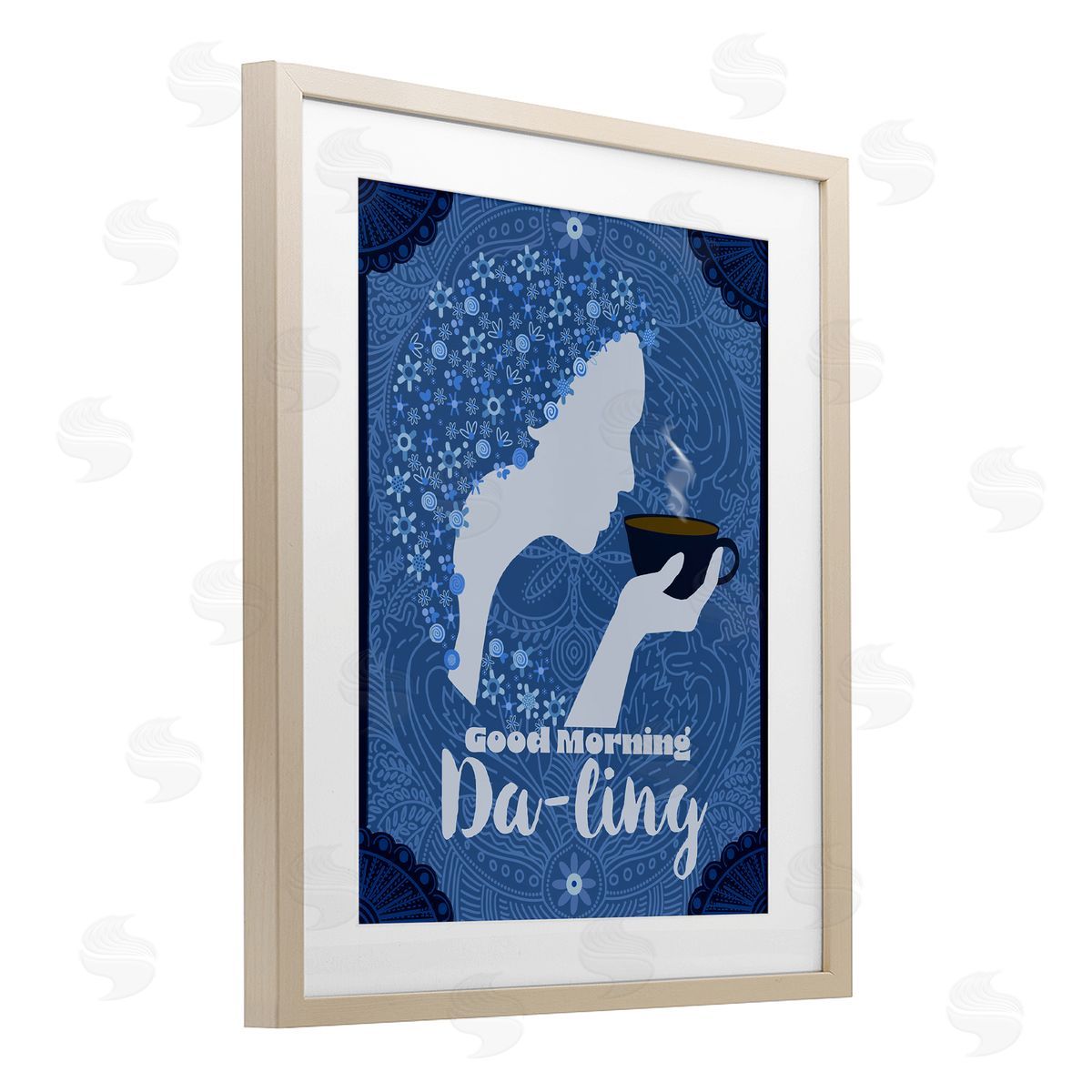 Lori Mosley Good Morning Da-ling Coffee Canvas Wall Art Print