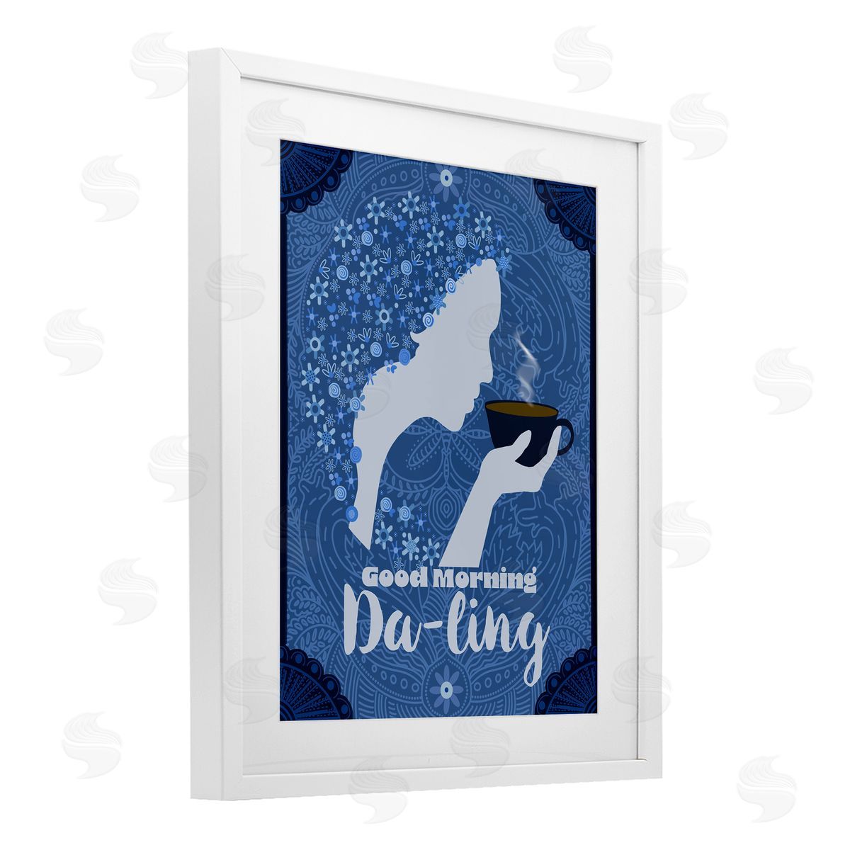 Lori Mosley Good Morning Da-ling Coffee Canvas Wall Art Print