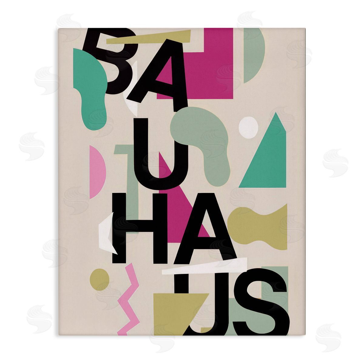 Annabelle Hall Midcentury Modern Bauhaus Shapes Canvas Wall Art Print