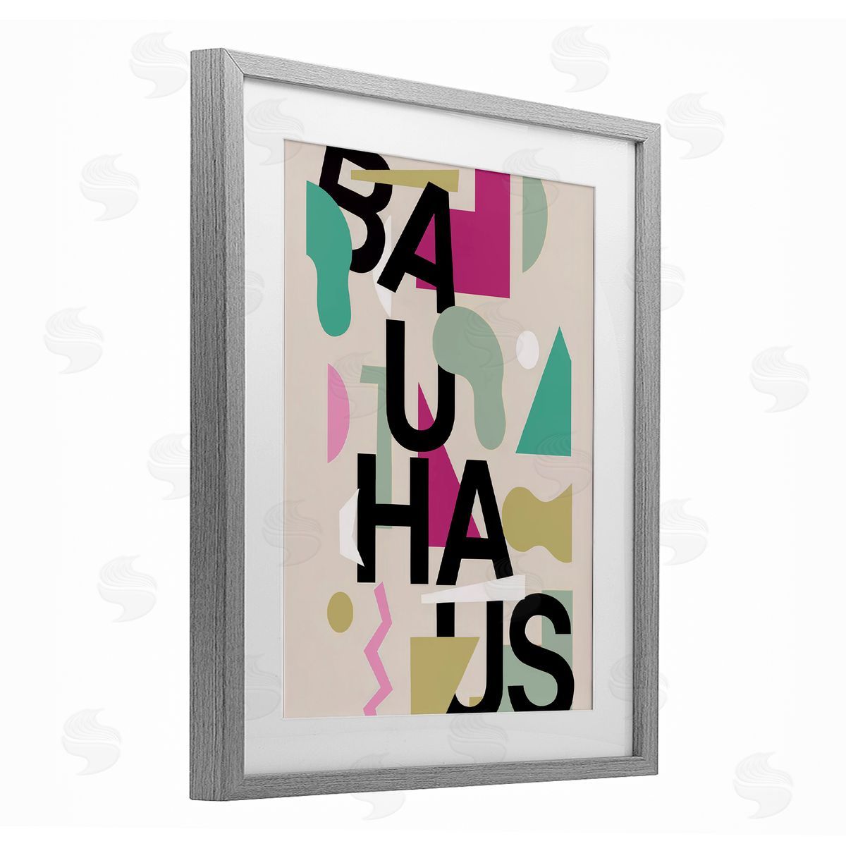 Annabelle Hall Midcentury Modern Bauhaus Shapes Canvas Wall Art Print