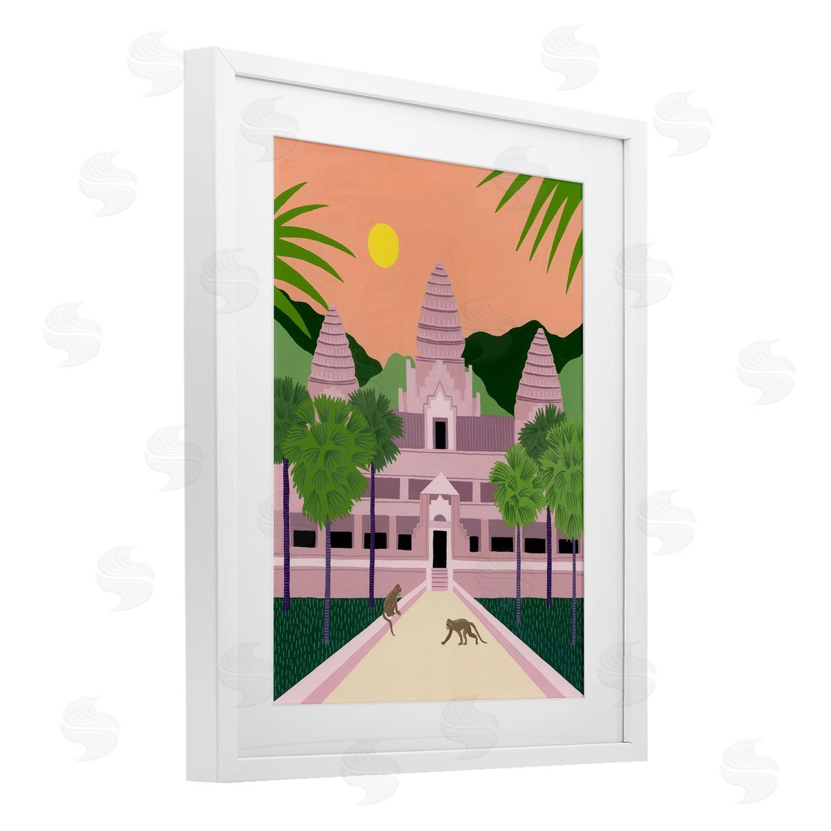 Courtney Haley Angkor Wat Architecture Canvas Wall Art Print