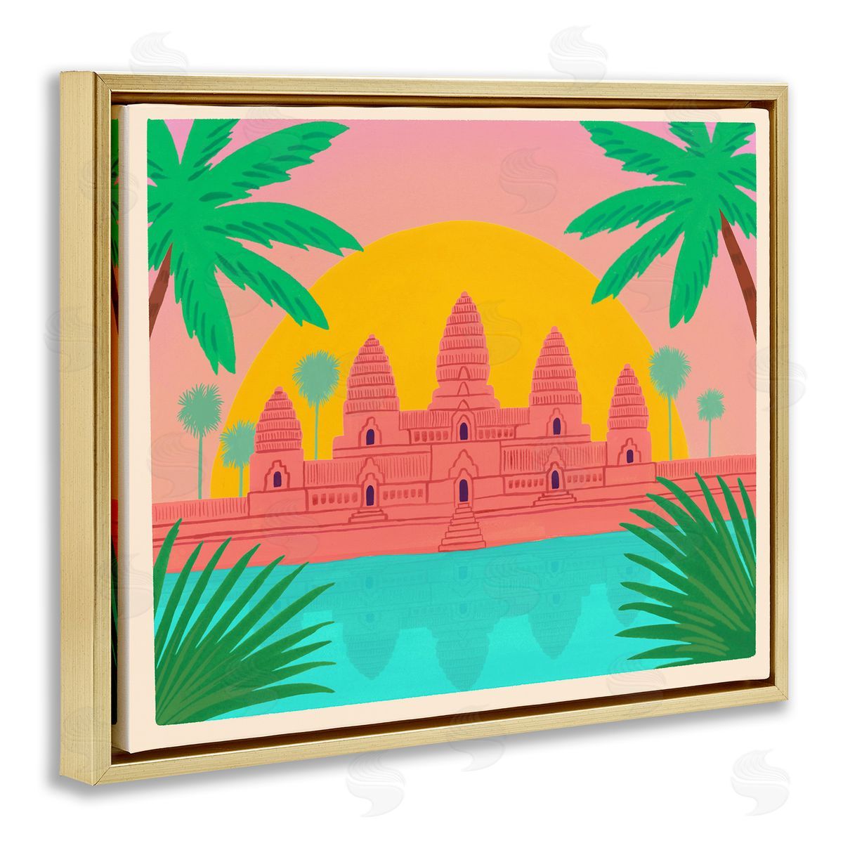 Courtney Haley Cambodia Architecture Temple Canvas Wall Art Print
