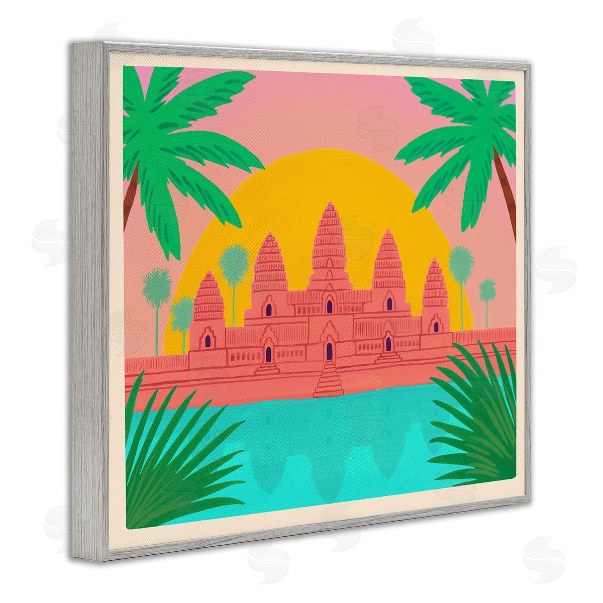 Courtney Haley Cambodia Architecture Temple Canvas Wall Art Print