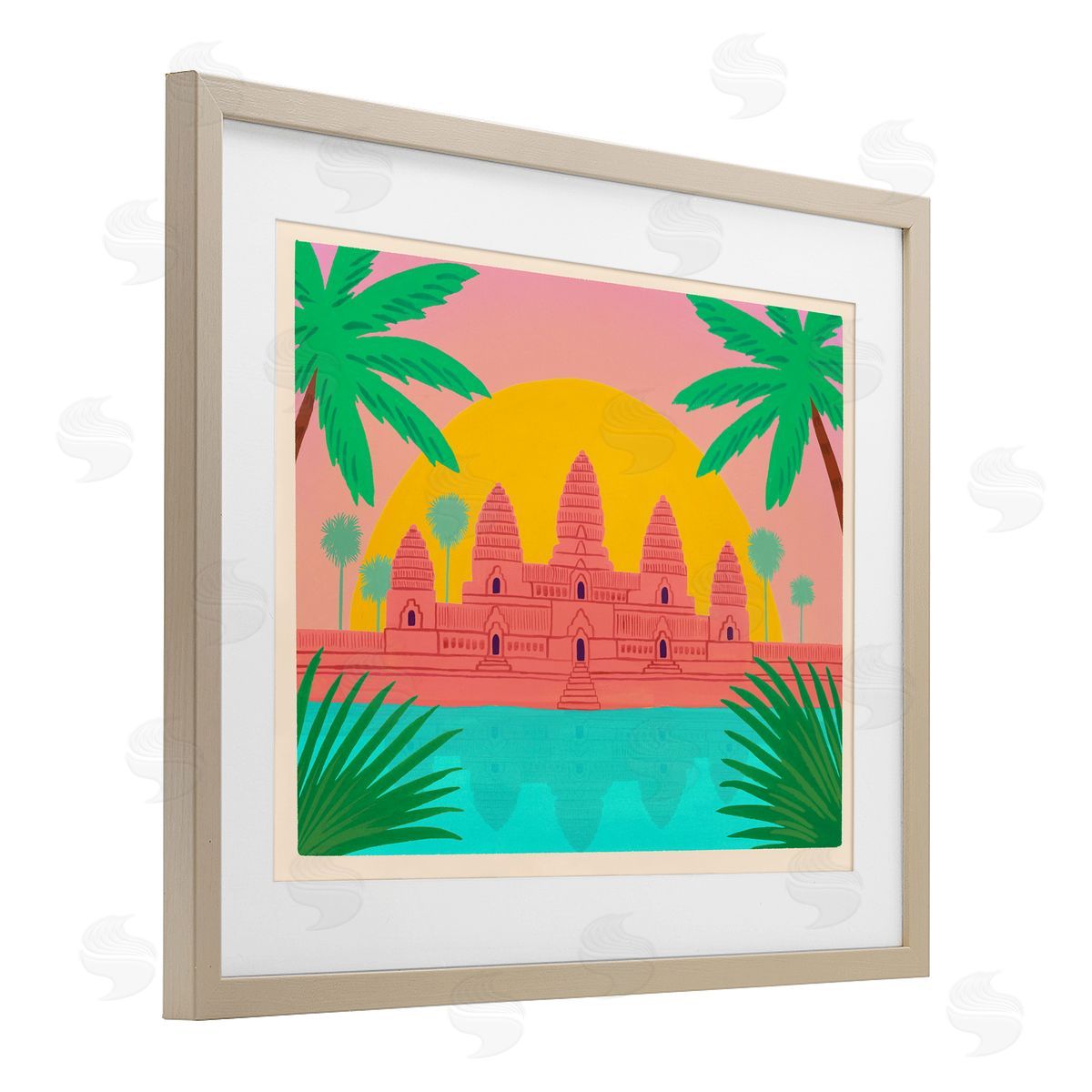 Courtney Haley Cambodia Architecture Temple Canvas Wall Art Print