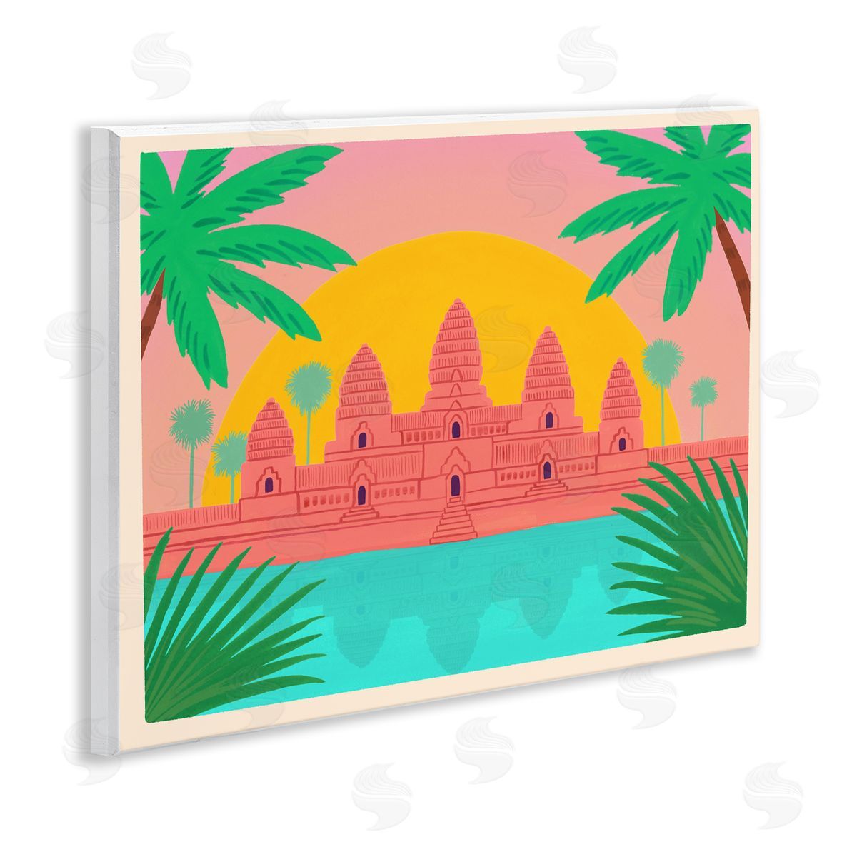 Courtney Haley Cambodia Architecture Temple Canvas Wall Art Print