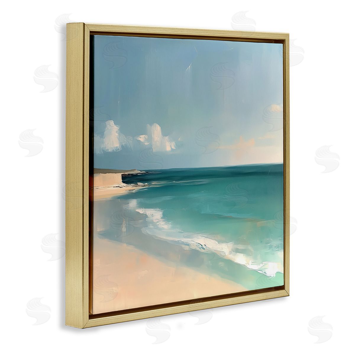 Annabelle Hall Turquoise Horizons Abstraction Canvas Wall Art Print