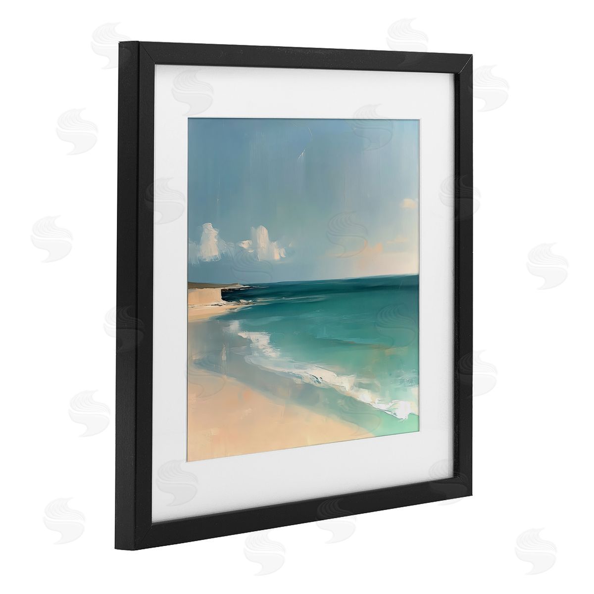 Annabelle Hall Turquoise Horizons Abstraction Canvas Wall Art Print