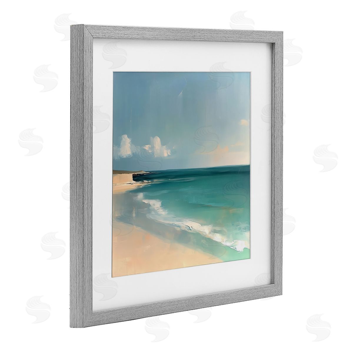 Annabelle Hall Turquoise Horizons Abstraction Canvas Wall Art Print