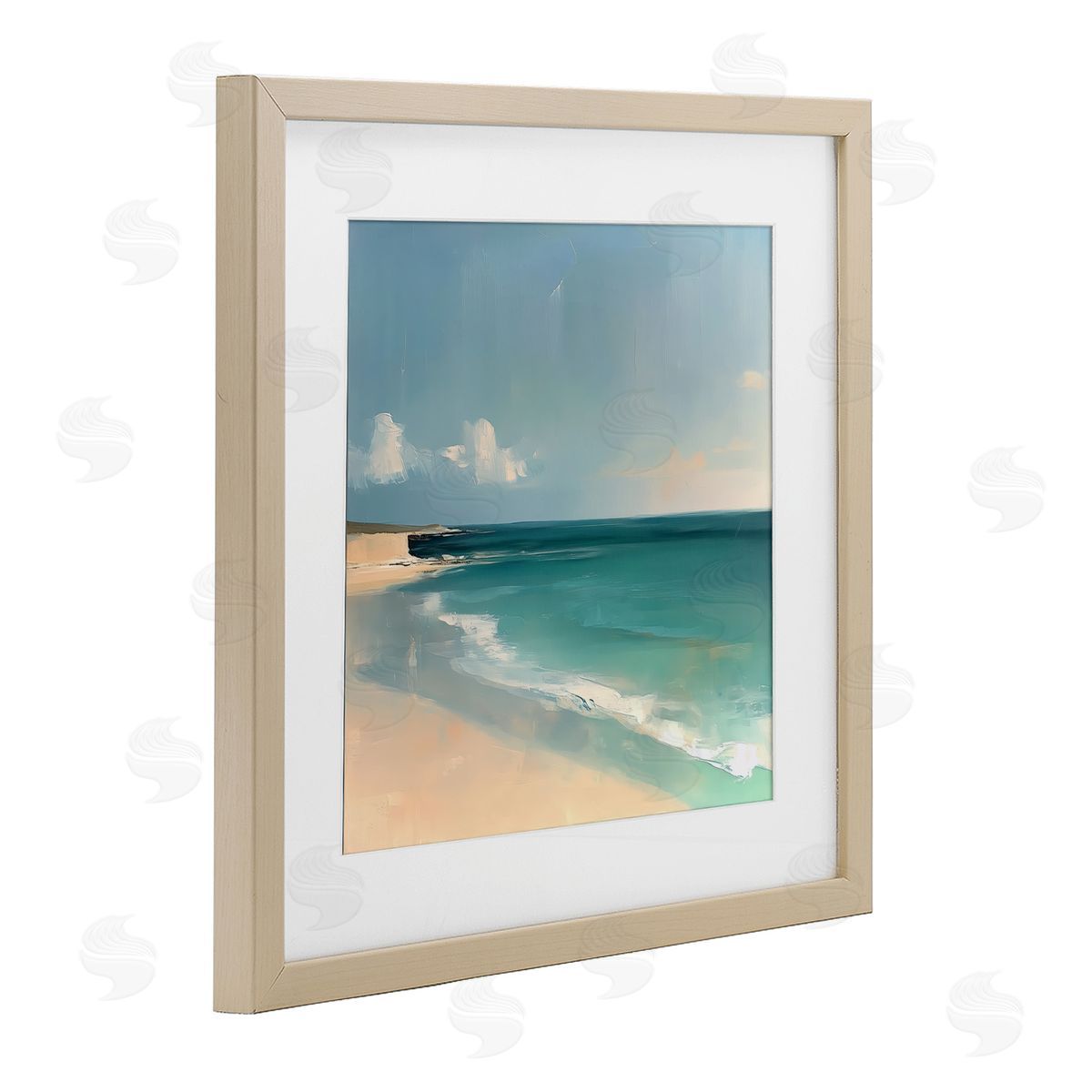 Annabelle Hall Turquoise Horizons Abstraction Canvas Wall Art Print