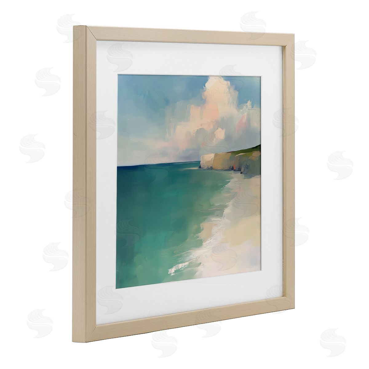 Annabelle Hall Turquoise Horizons Beach Landscape Canvas Wall Art Print