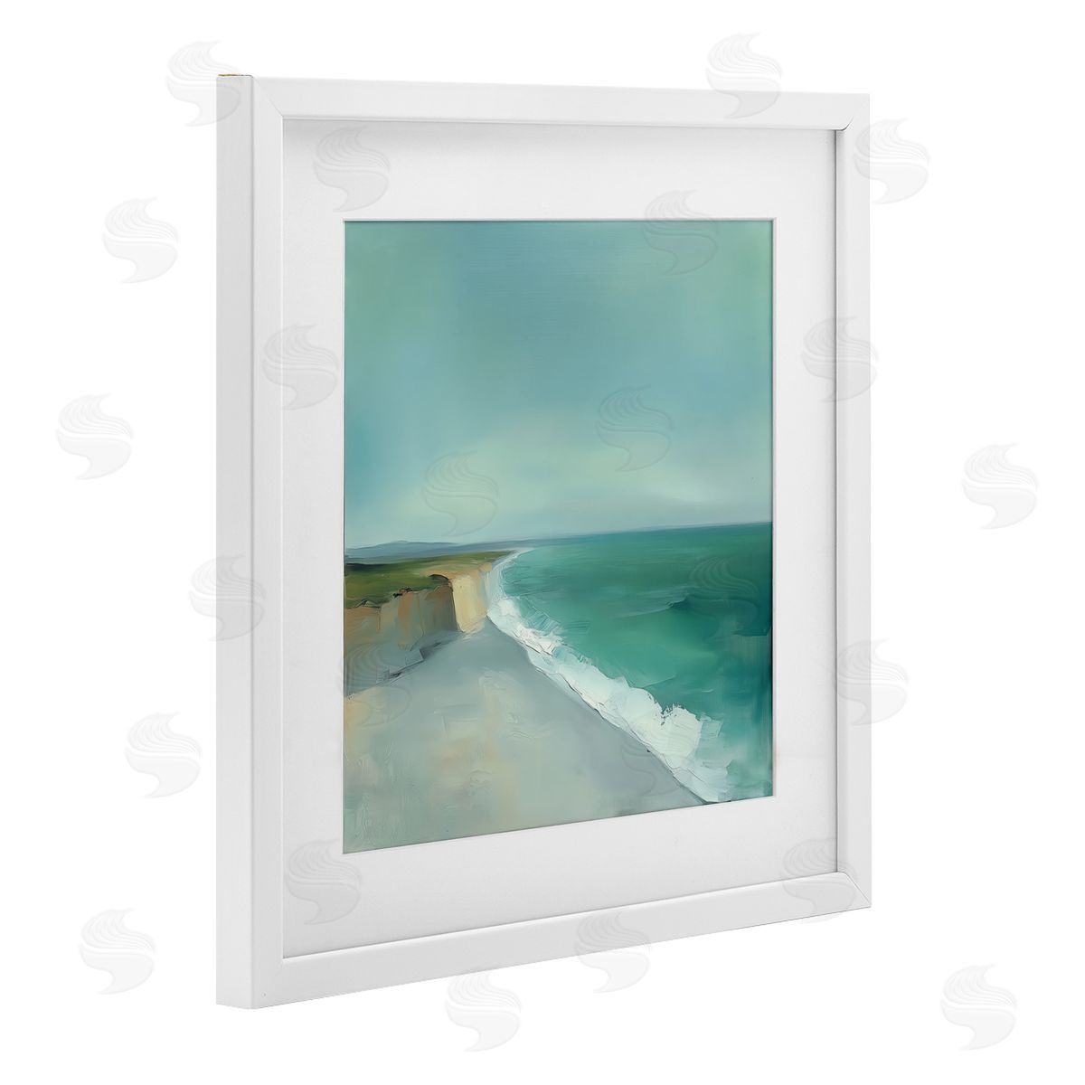 Annabelle Hall Turquoise Horizons Coast Landscape Canvas Wall Art Print