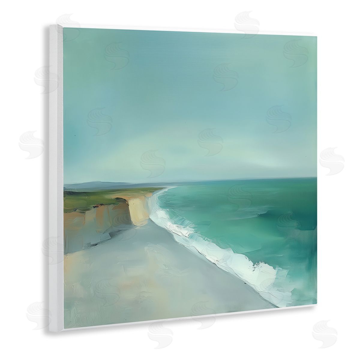 Annabelle Hall Turquoise Horizons Coast Landscape Canvas Wall Art Print