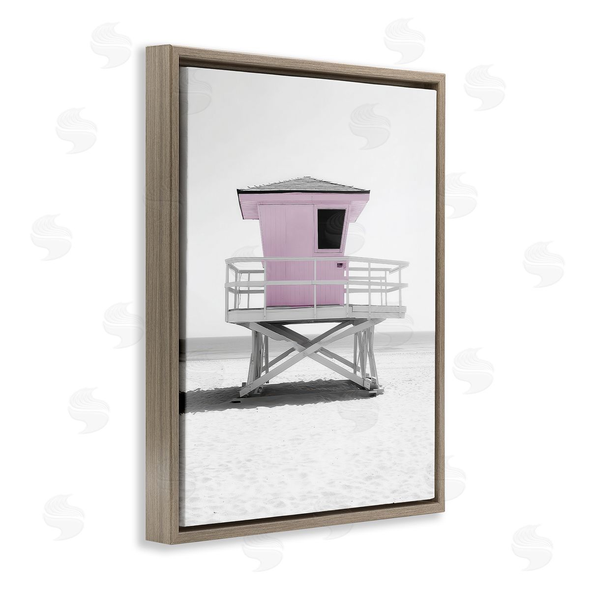 Annabelle Hall Lifeguard Station Candy Pink Canvas Wall Art Print