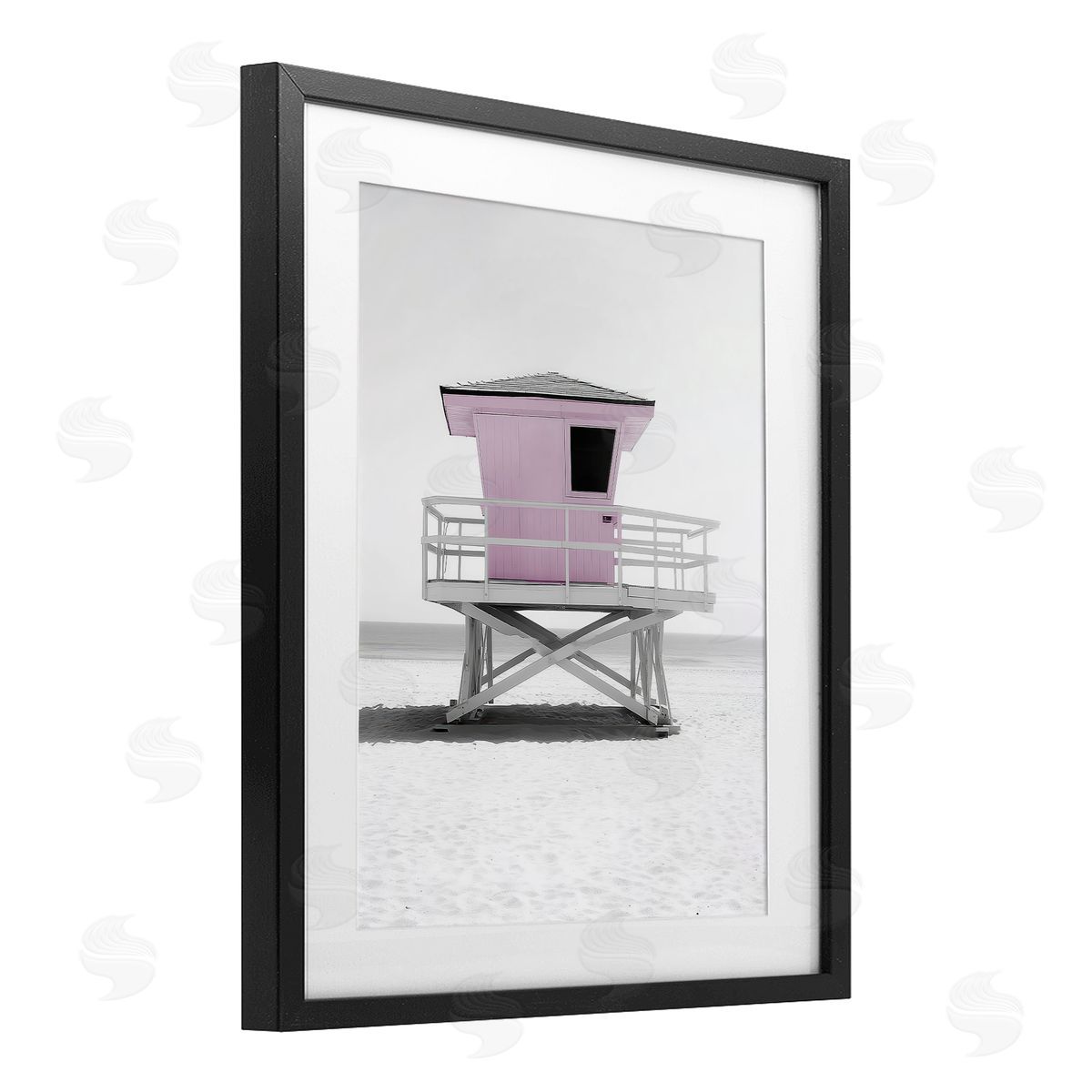 Annabelle Hall Lifeguard Station Candy Pink Canvas Wall Art Print