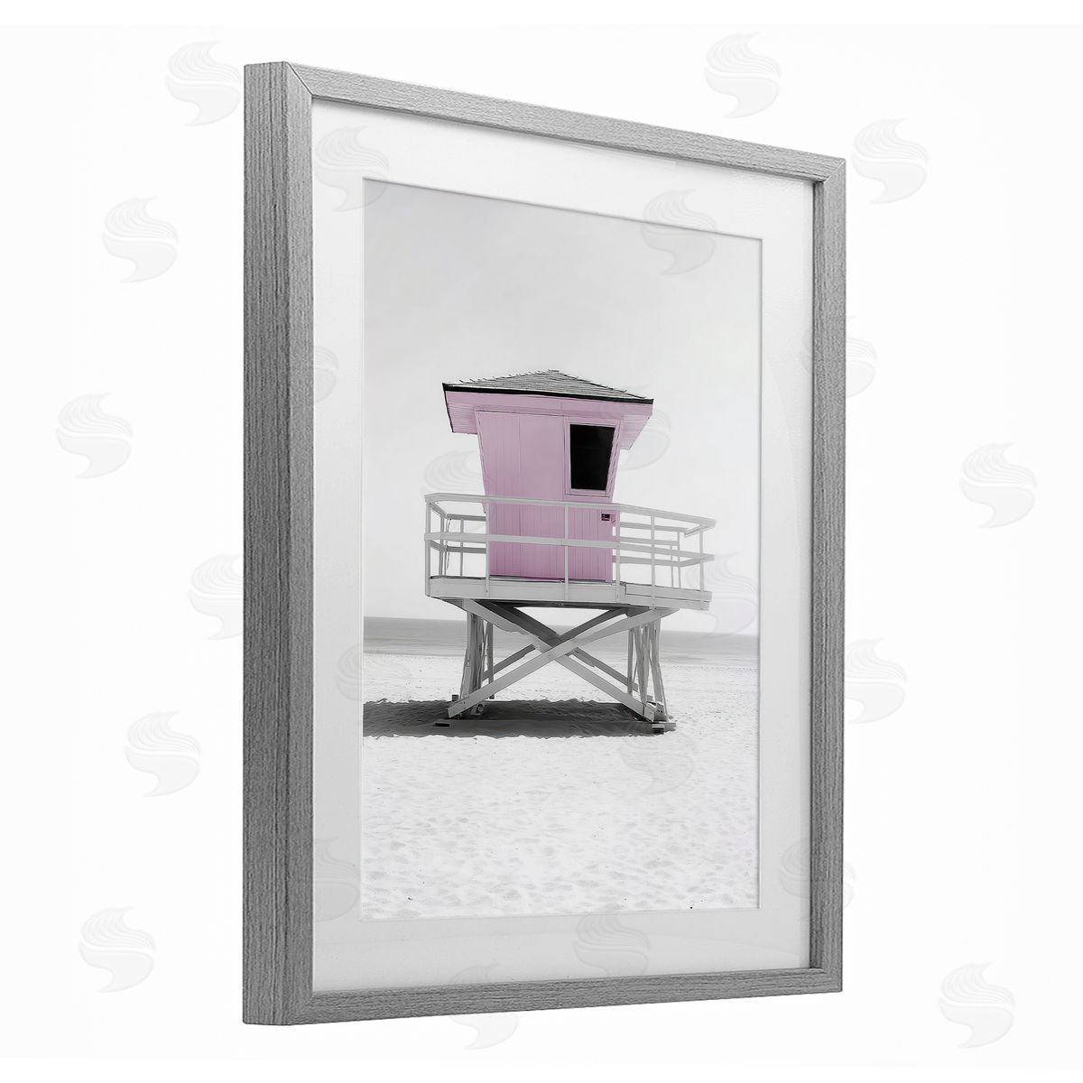 Annabelle Hall Lifeguard Station Candy Pink Canvas Wall Art Print