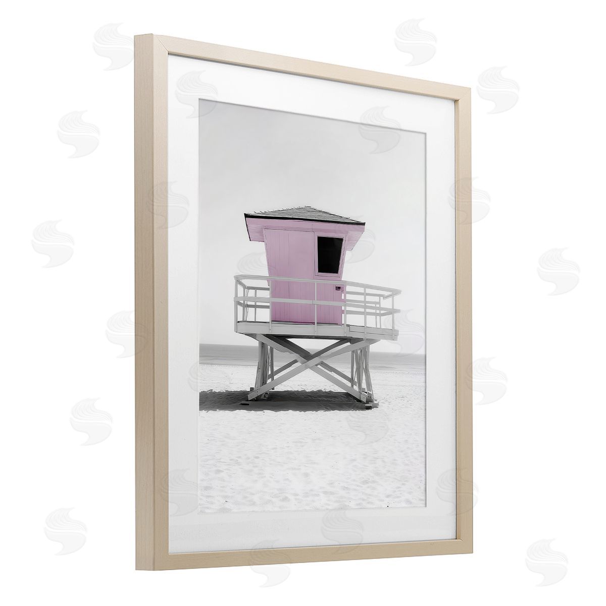 Annabelle Hall Lifeguard Station Candy Pink Canvas Wall Art Print