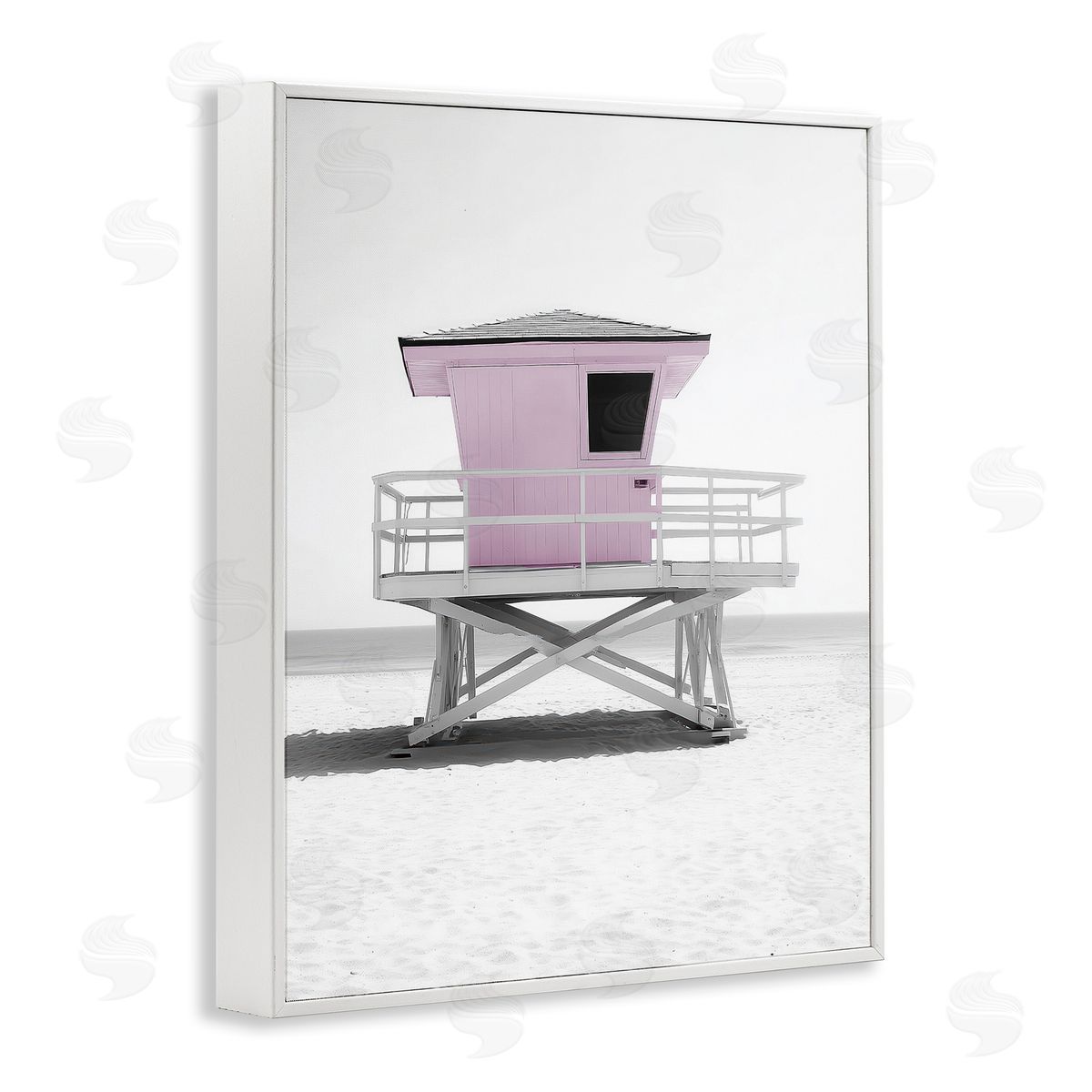 Annabelle Hall Lifeguard Station Candy Pink Canvas Wall Art Print