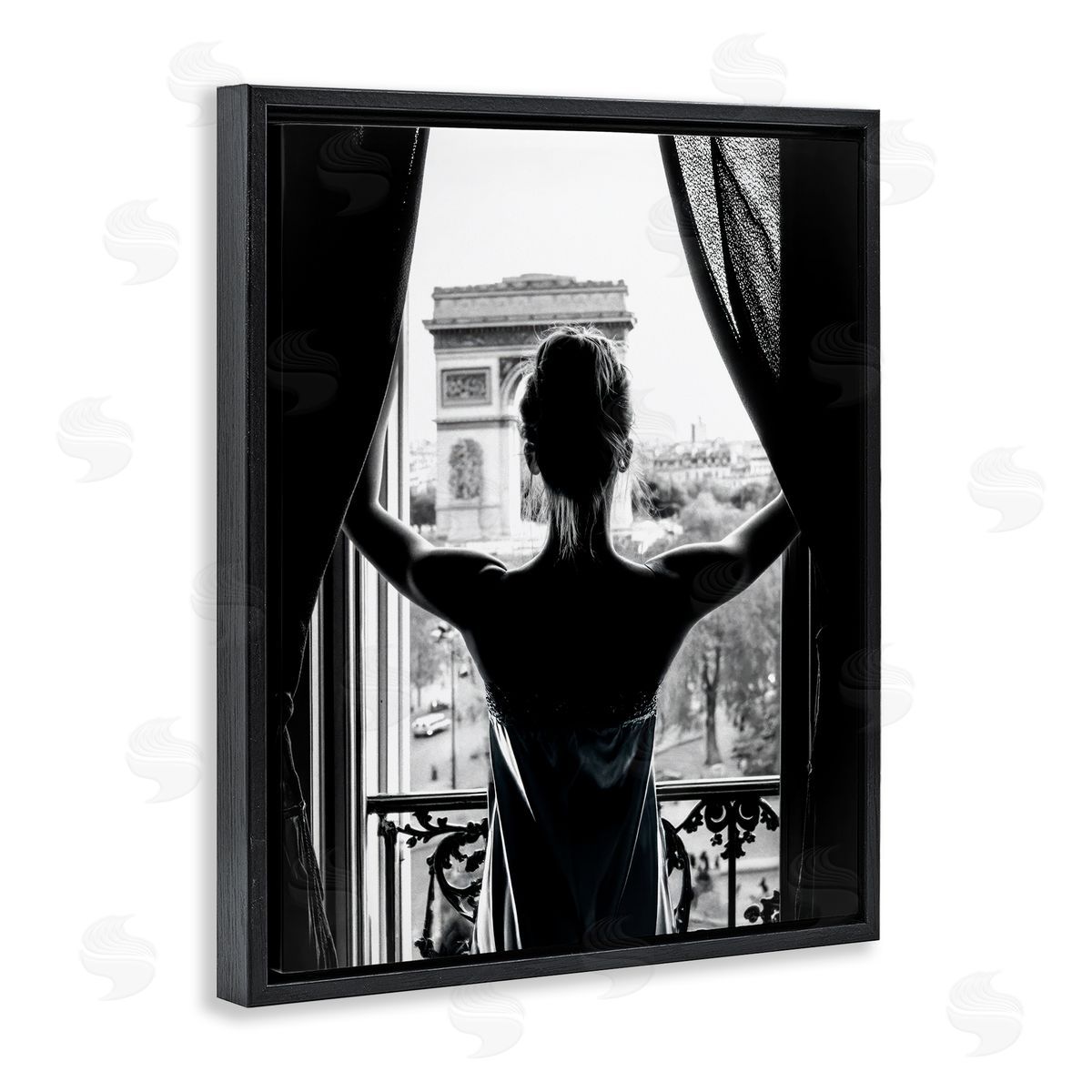 Annabelle Hall Morning In Paris Silhouette Canvas Wall Art Print