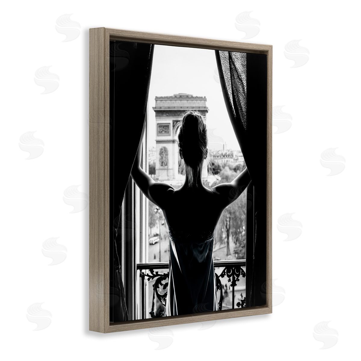 Annabelle Hall Morning In Paris Silhouette Canvas Wall Art Print