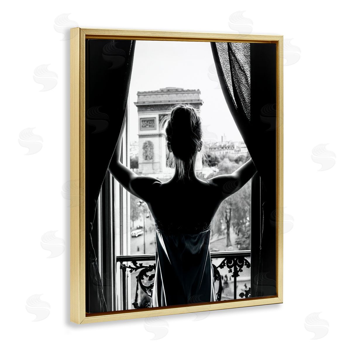 Annabelle Hall Morning In Paris Silhouette Canvas Wall Art Print