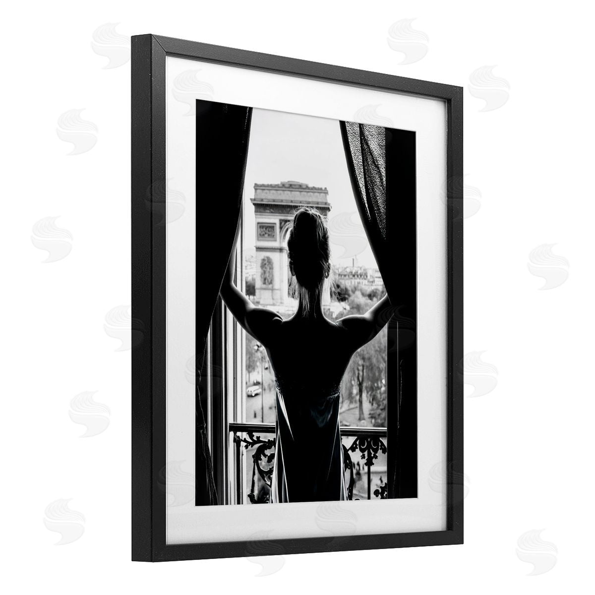 Annabelle Hall Morning In Paris Silhouette Canvas Wall Art Print