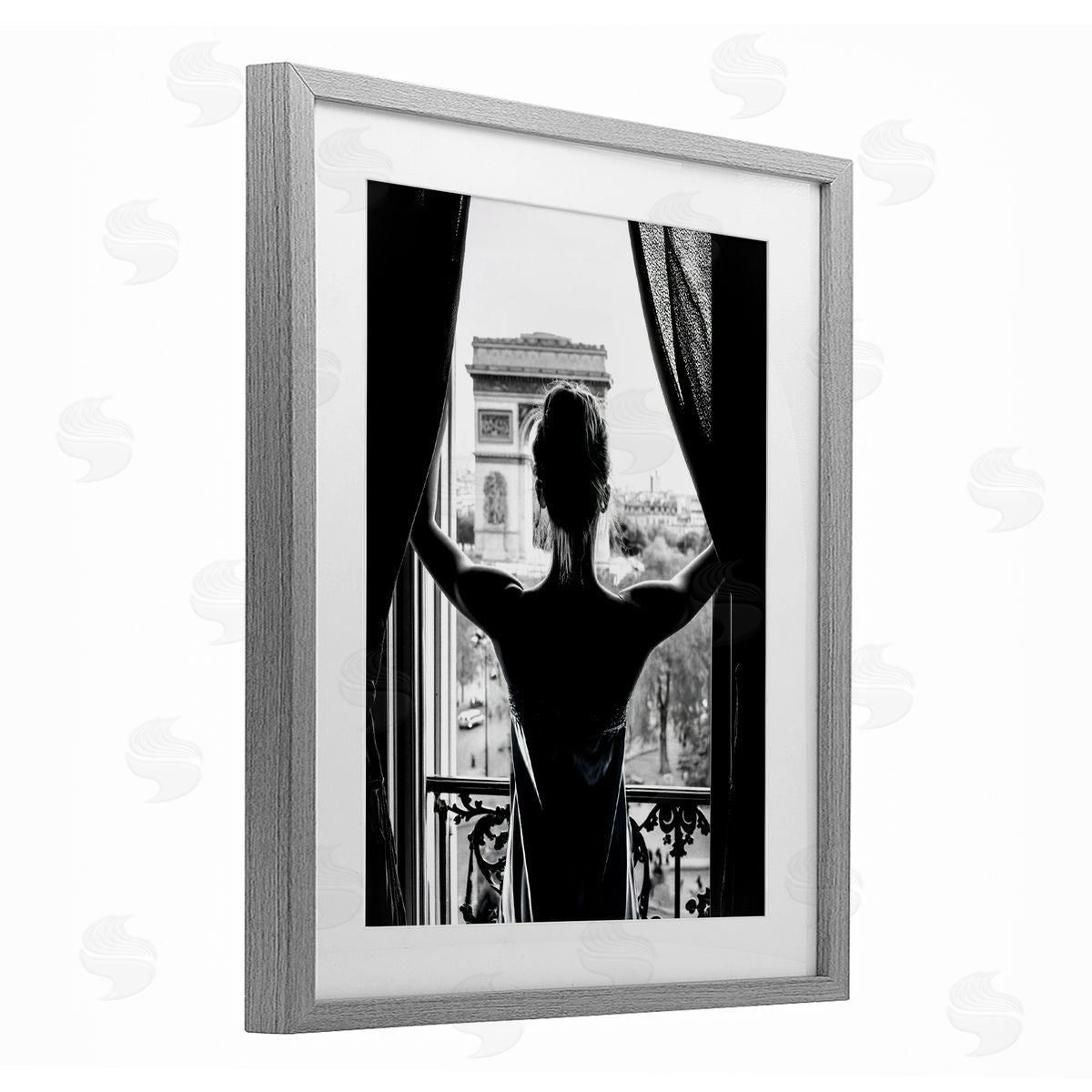 Annabelle Hall Morning In Paris Silhouette Canvas Wall Art Print