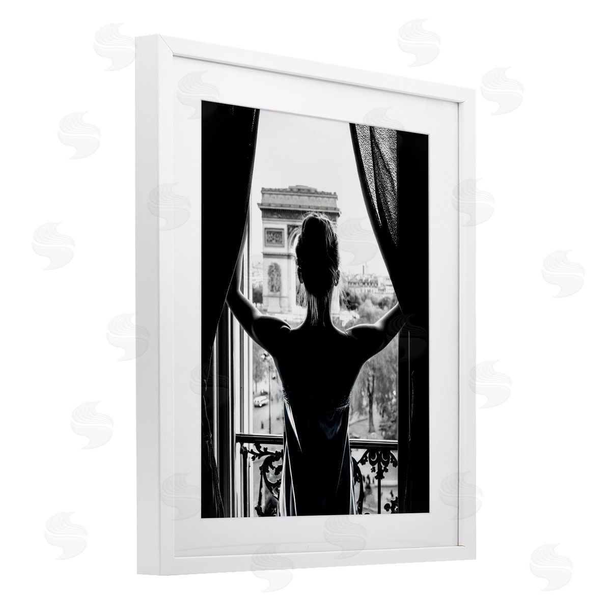 Annabelle Hall Morning In Paris Silhouette Canvas Wall Art Print