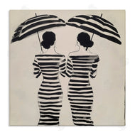 Annabelle Hall | Two Women in Rain Stripes